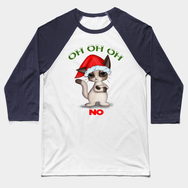 A annoyed Christmas Baseball T-Shirt by cyaneworks